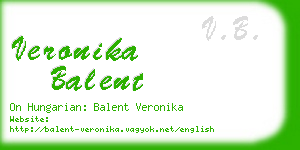 veronika balent business card